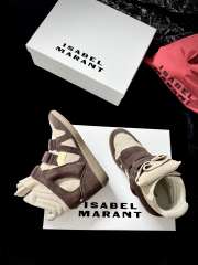Uubags Isabel Maran Bekett sneakers suede wedge sneakers in chocolate/sand brown 5cm - 3