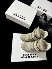 Uubags Isabel Maran Bekett sneakers suede wedge sneakers in beige 5cm - 5
