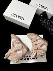 Uubags Isabel Maran Bekett sneakers suede wedge sneakers in pale pink-peach 5cm - 1
