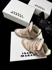 Uubags Isabel Maran Bekett sneakers suede wedge sneakers in pale pink-peach 5cm - 2