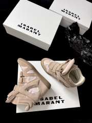 Uubags Isabel Maran Bekett sneakers suede wedge sneakers in pale pink-peach 5cm - 3
