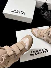 Uubags Isabel Maran Bekett sneakers suede wedge sneakers in pale pink-peach 5cm - 5