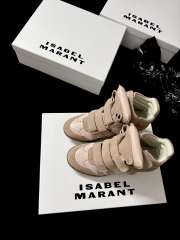Uubags Isabel Maran Bekett sneakers suede wedge sneakers in pale pink-peach 5cm - 4