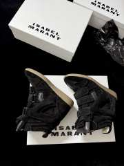 Uubags Isabel Maran Bekett sneakers suede wedge sneakers in black 5cm - 1