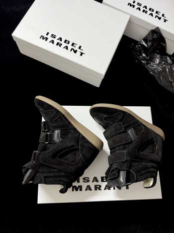 Uubags Isabel Maran Bekett sneakers suede wedge sneakers in black 5cm