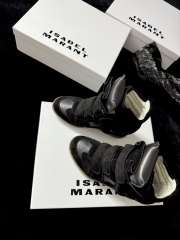 Uubags Isabel Maran Bekett sneakers suede wedge sneakers in black 5cm - 4