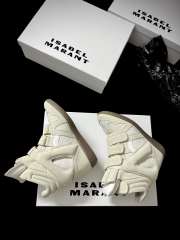 Uubags Isabel Maran Bekett sneakers suede wedge sneakers in white 5cm - 1