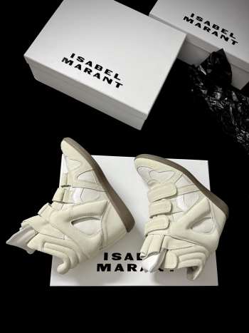 Uubags Isabel Maran Bekett sneakers suede wedge sneakers in white 5cm