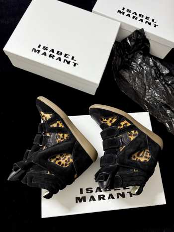 Uubags Isabel Maran Bekett sneakers bekett leather wedge sneakers Leopard 5cm