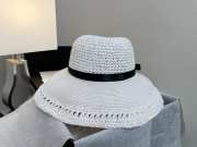 Uubags Chanel Raffia Wide Brim Hat In White - 6