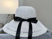 Uubags Chanel Raffia Wide Brim Hat In White - 5