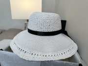 Uubags Chanel Raffia Wide Brim Hat In White - 4