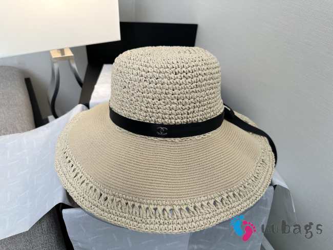 Uubags Chanel Raffia Wide Brim Hat In Beige - 1