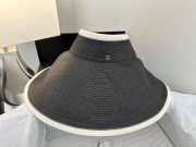 Uubags Chanel Wide-Brim Straw Visor Hat In Black - 1