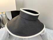 Uubags Chanel Wide-Brim Straw Visor Hat In Black - 6