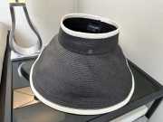 Uubags Chanel Wide-Brim Straw Visor Hat In Black - 2