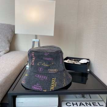 Uubags Chanel Denim Mood Cloche Bucket Hat M Black