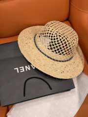 Uubags Chanel Denim Camellia Straw Hat In Natural - 6