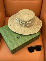 Uubags Gucci Wicker Hat Beige Raffia Straw - 4