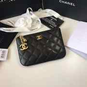 Uubags Chanel Coin Purse Keychain With Gold Buckle Lambskin Leather 14x10x1cm - 6