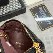 Uubags Chanel Coin Purse Keychain With Gold Buckle Lambskin Leather 14x10x1cm - 4