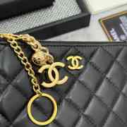Uubags Chanel Coin Purse Keychain With Gold Buckle Lambskin Leather 14x10x1cm - 5