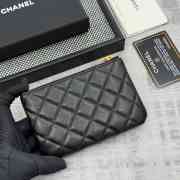 Uubags Chanel Coin Purse Keychain With Gold Buckle Lambskin Leather 14x10x1cm - 2