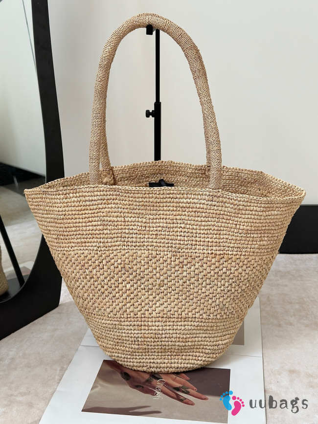 Uubags The Row Emilie Raffia Tote Bag In Natural 14x17x27.5cm - 1