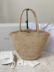 Uubags The Row Emilie Raffia Tote Bag In Natural 14x17x27.5cm - 5