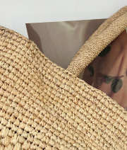 Uubags The Row Emilie Raffia Tote Bag In Natural 14x17x27.5cm - 3