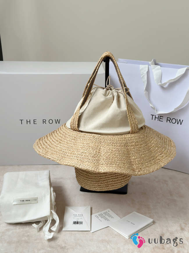 Uubags The Row Sol Natural Straw Basket Bag 20x18.5x15cm - 1