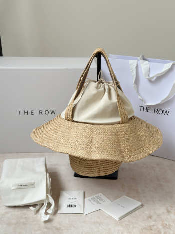 Uubags The Row Sol Natural Straw Basket Bag 20x18.5x15cm