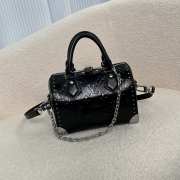 Uubags Louis Vuitton M27921 Speedy Trunk 20 Bag In Black Calfskin 20.5x13.5x11cm - 4