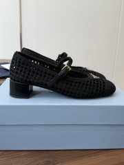 Uubags Prada 1I429O crochet pumps in black 7.5cm - 5