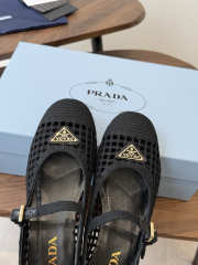 Uubags Prada 1I429O crochet pumps in black 7.5cm - 3