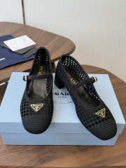 Uubags Prada 1I429O crochet pumps in black 7.5cm - 2