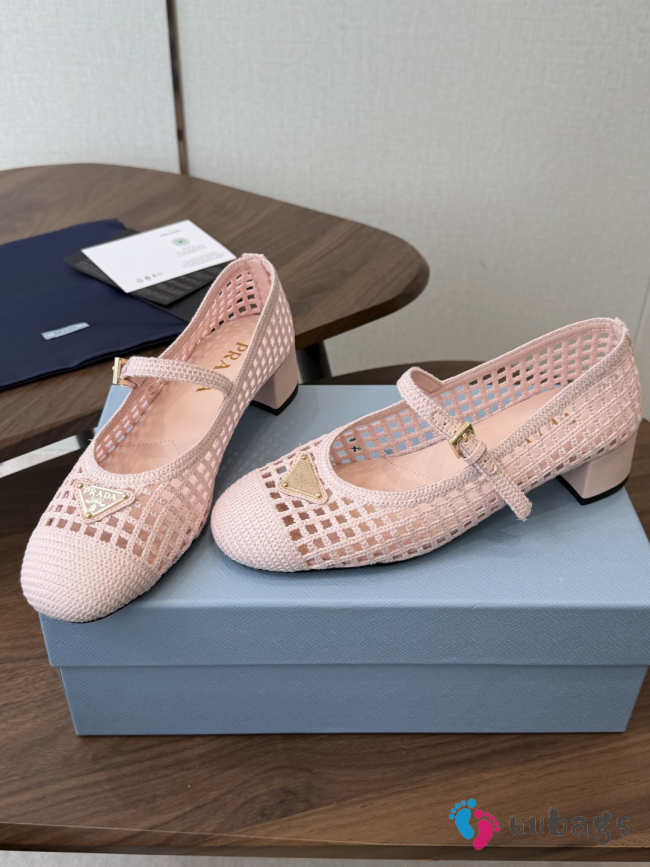 Uubags Prada 1I429O crochet pumps in pink 7.5cm - 1