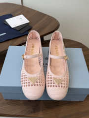 Uubags Prada 1I429O crochet pumps in pink 7.5cm - 6