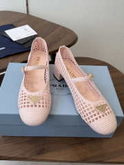Uubags Prada 1I429O crochet pumps in pink 7.5cm - 5