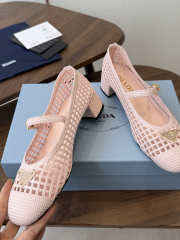 Uubags Prada 1I429O crochet pumps in pink 7.5cm - 2