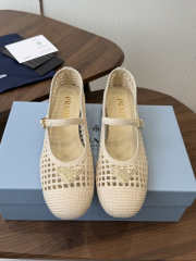 Uubags Prada 1I429O crochet pumps in ivory 7.5cm - 5
