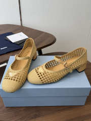 Uubags Prada 1I429O crochet pumps in natural beige 7.5cm - 1