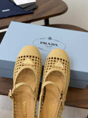 Uubags Prada 1I429O crochet pumps in natural beige 7.5cm - 4
