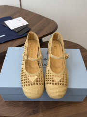 Uubags Prada 1I429O crochet pumps in natural beige 7.5cm - 5