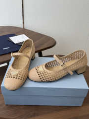Uubags Prada 1I429O crochet pumps in natural 7.5cm - 6