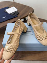 Uubags Prada 1I429O crochet pumps in natural 7.5cm - 2