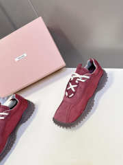 Uubags Miu Miu Bubble Sole Sneaker In Burgundy/Dark Brown - 2