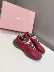 Uubags Miu Miu Bubble Sole Sneaker In Burgundy/Dark Brown - 6
