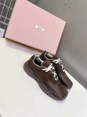 Uubags Miu Miu Bubble Sole Sneaker In Dark Brown - 5