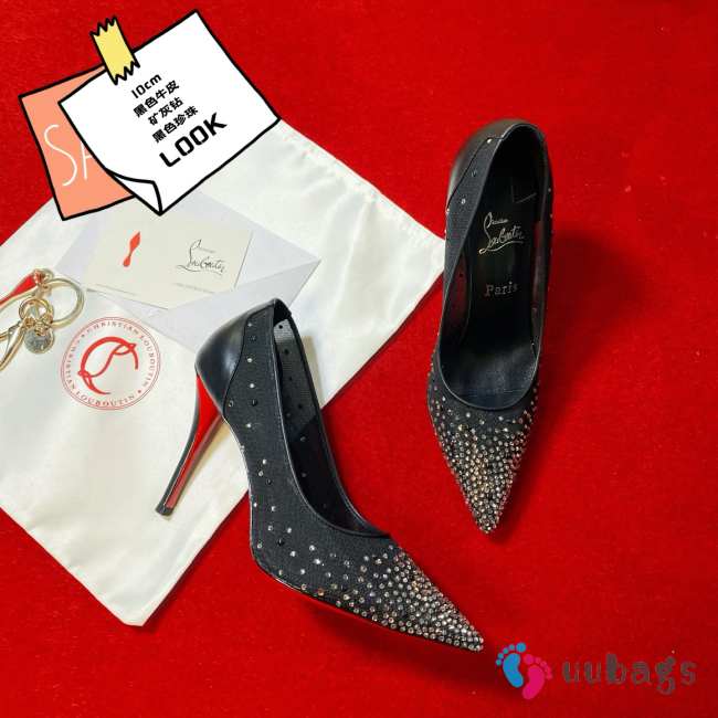 Uubags Christan Louboutin Miss Z Degrastrass Perla 8cm Pumps In Black - 1